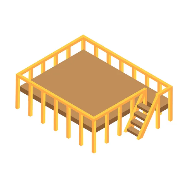 Asma kat vektör çizimi. Yapısal asma kat.