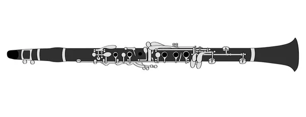 Klarnet enstrümanı elle çizilmiş.