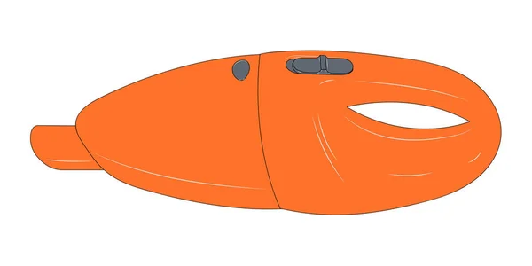 Orange Hand Höll Dammsugare Vektor Illustration — Stock vektor