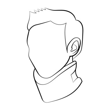 Servikal tasma ana tasma ikonu. Boyun desteği tıbbi aygıtı.