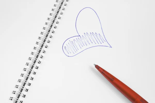 kalp ile spiral defter