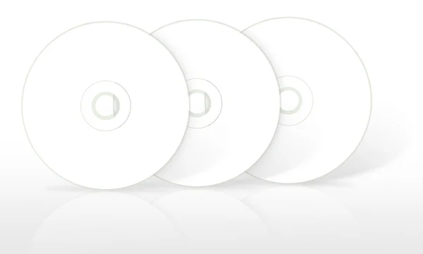 Tři prázdné cd — Stock fotografie