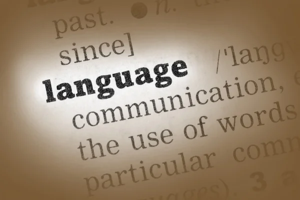 Language Dictionary Definition — Stock Photo, Image