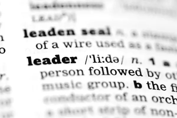 领导者字典上的定义 — 图库照片