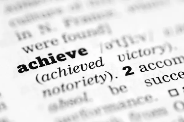Achieve Dictionary Definition — Stock Photo, Image