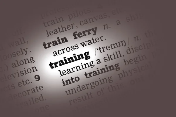 Training Dictionary Definition — Stock Photo, Image