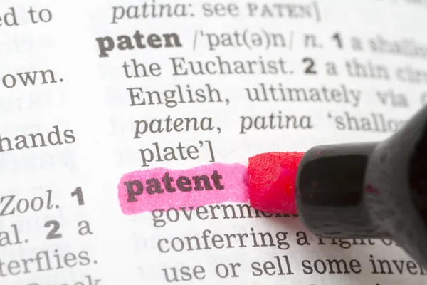 Patent ordbokens definition — Stockfoto