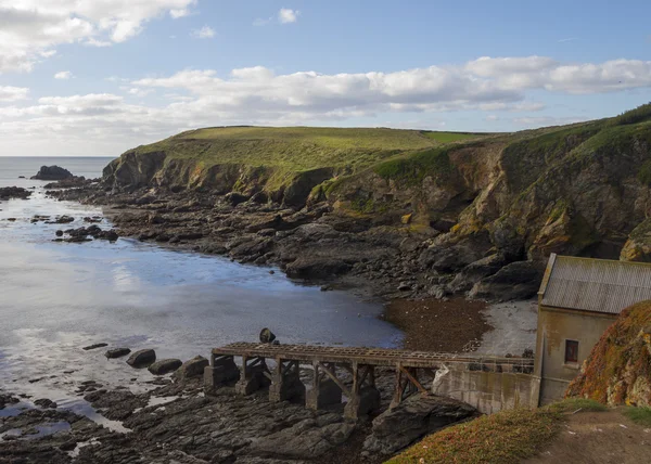 Lizard point oude reddingsboot station — Stockfoto