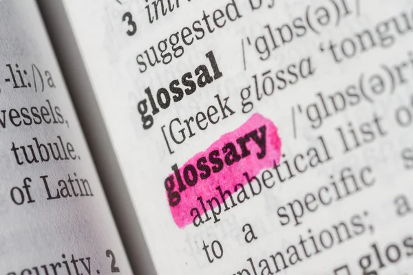 Glossary Dictionary Definition — Stock Photo, Image