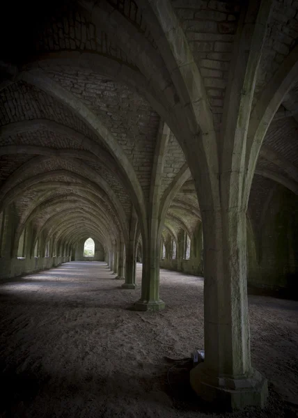 Cellarium  Fountains Abbey — Stock Photo, Image