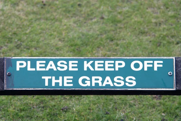 Houd uit het gras teken — Stockfoto