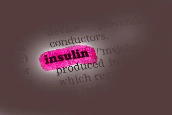 Insulin Dictionary Definition — Stock Photo, Image