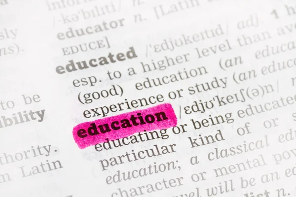 Education Dictionary Definition — Stock Photo, Image