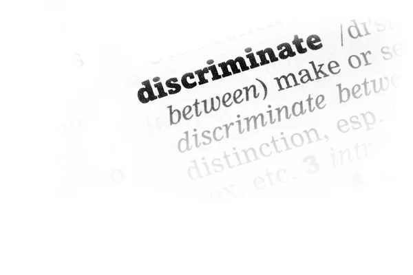 Définition du dictionnaire discriminatoire — Photo