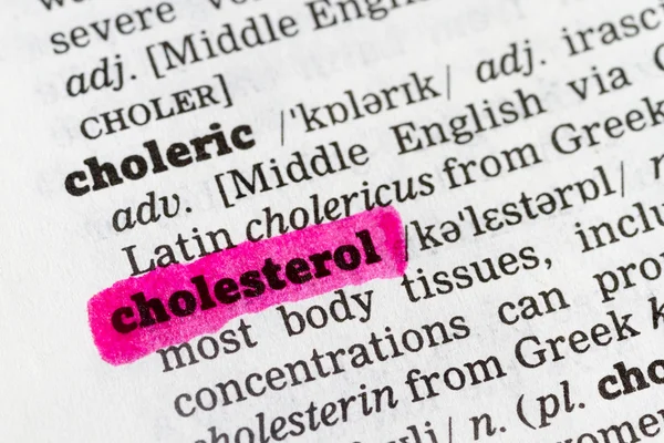 Cholesterol woordenboekdefinitie — Stockfoto