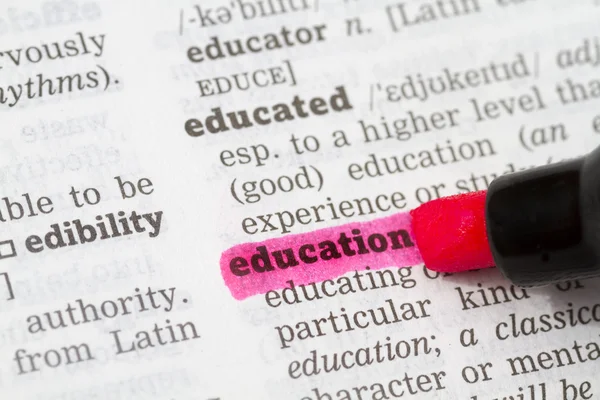 Education Dictionary Definition — Stock Photo, Image