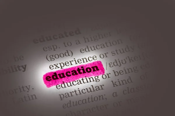 Education Dictionary Definition — Stock Photo, Image