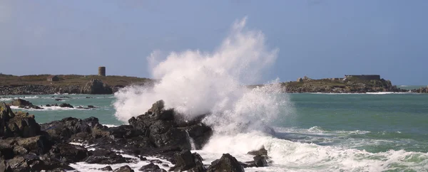 Sahil sahnesi Guernsey channel Islands — Stok fotoğraf