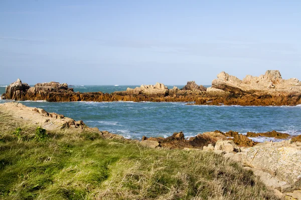 Παράκτια σκηνή στο guernsey, Αγγλονορμανδικές Νήσους — Φωτογραφία Αρχείου