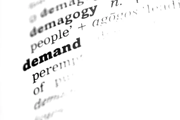 Demand-Dictionary definition — Stock Photo, Image