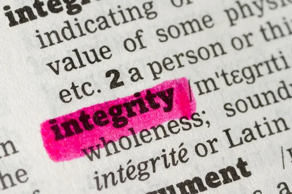 Integrity  Dictionary Definition — Stock Photo, Image