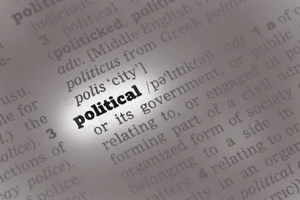 Определение политического словаря — стоковое фото