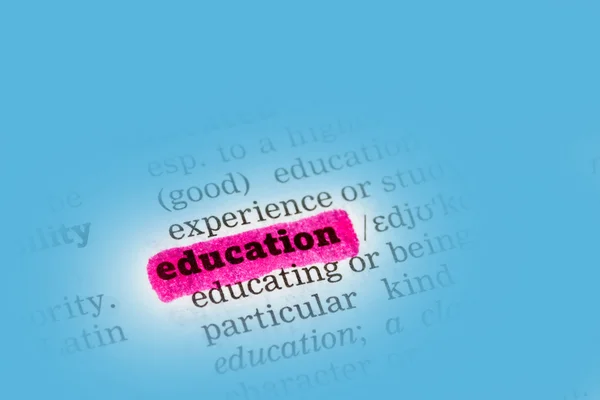 Education Dictionary Definition — Stock Photo, Image