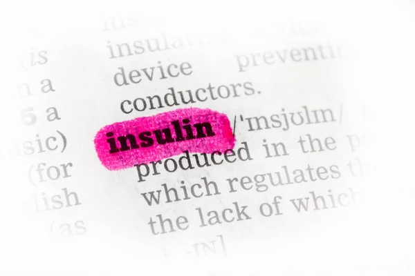 Insulin Dictionary Definition — Stock Photo, Image