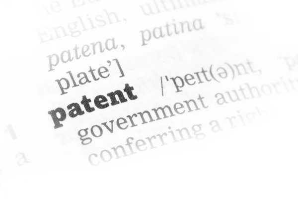 Patent ordbokens definition — Stockfoto