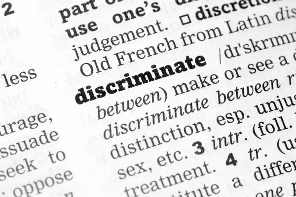 Discriminate  Dictionary Definition — Stock Photo, Image