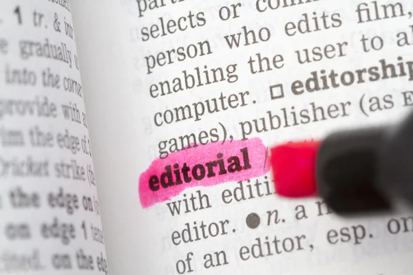 Definizione del dizionario editoriale — Foto Stock