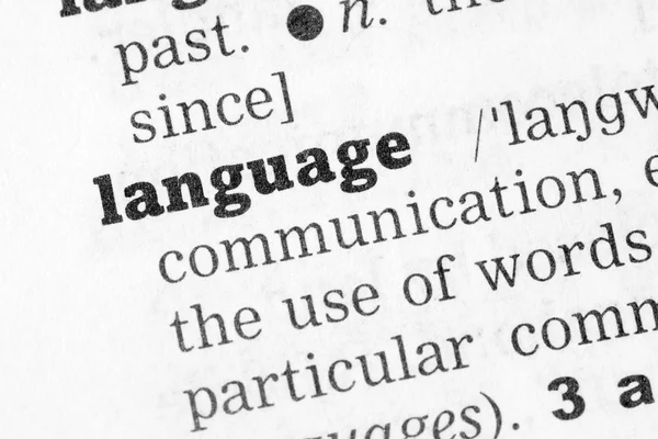 Language Dictionary Definition — Stock Photo, Image