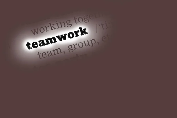 Teamwork Dictionary Definition — Stock Photo, Image