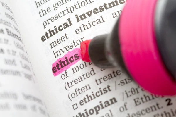 Etik ordbokens definition — Stockfoto