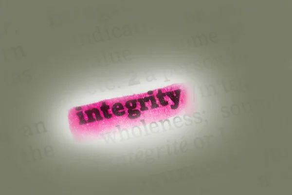 Integrity word — Stock Photo, Image