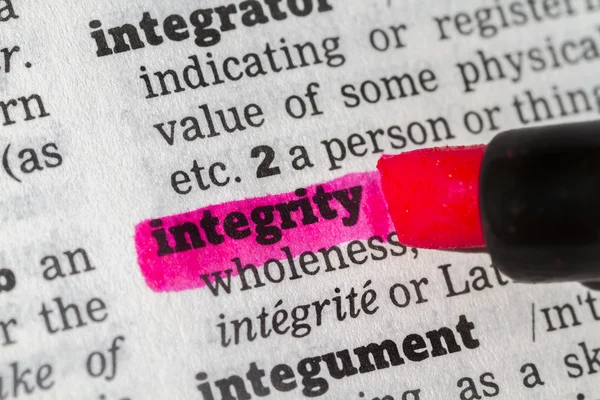Integrity  Dictionary Definition — Stock Photo, Image