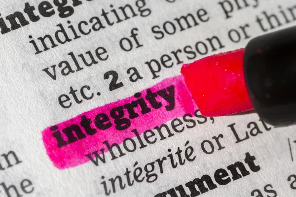 Integrity  Dictionary Definition — Stock Photo, Image