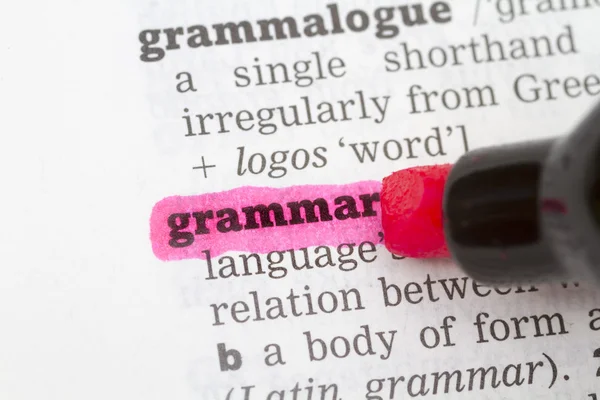 Grammar Dictionary Definition — Stock Photo, Image