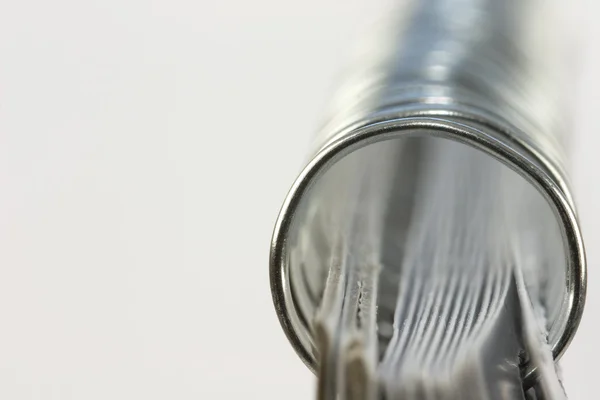 Metallic corrugated tube. — Stock Photo, Image