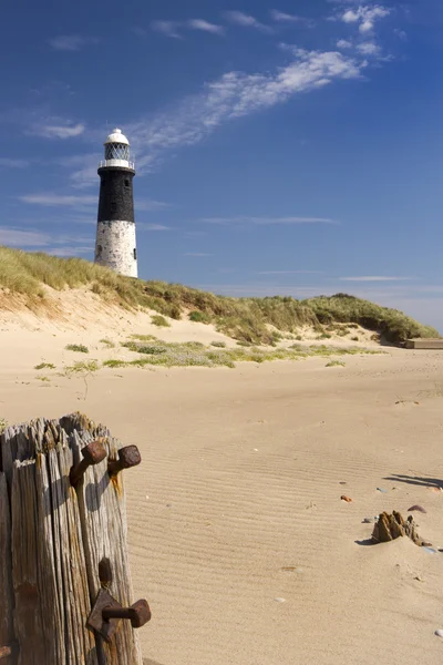 Latarnia morska w spurn point — Zdjęcie stockowe