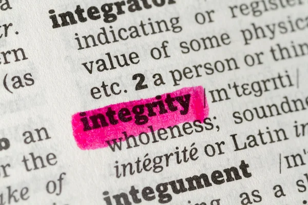 Integrity  Dictionary Definition — Stock Photo, Image