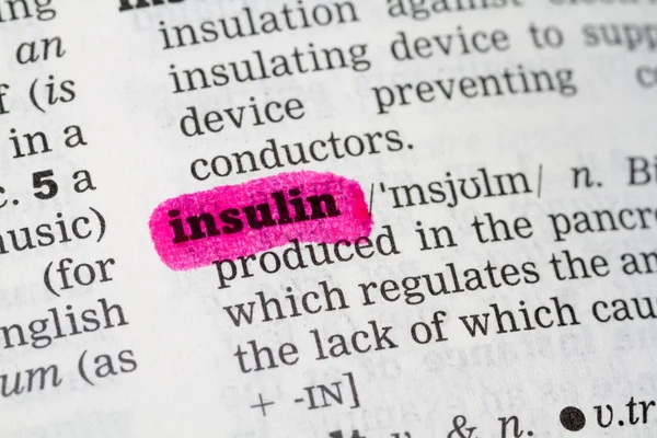 Insulin Dictionary Definition — Stock Photo, Image