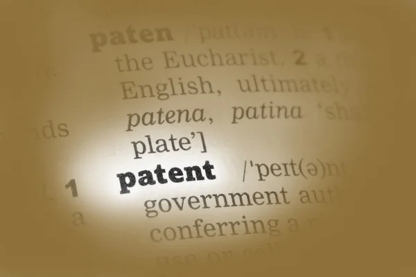 Patent ordbokens definition — Stockfoto