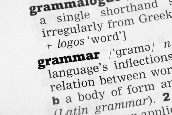 Grammar Dictionary Definition — Stock Photo, Image