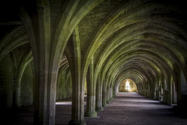 Cellarium Fountains Abbey — Zdjęcie stockowe