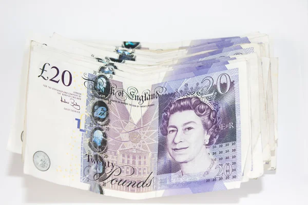 Twenty Pound Notes — Stock Photo, Image