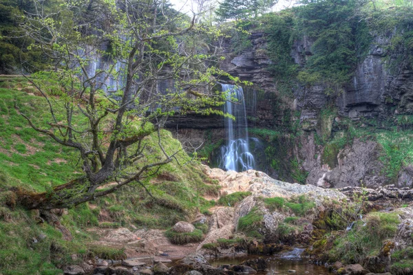 Cachoeira caindo da rocha — Fotografia de Stock