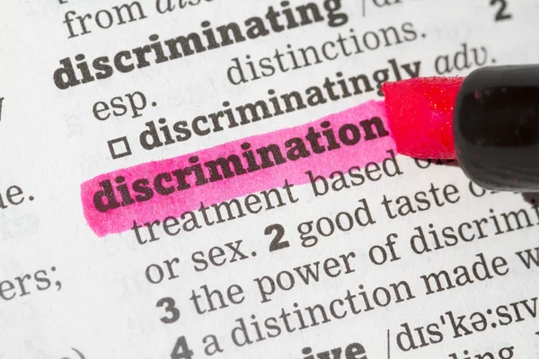 Discrimination  Dictionary Definition — Stock Photo, Image