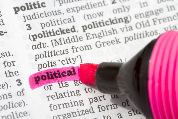 Political  Dictionary Definition — Stock Photo, Image