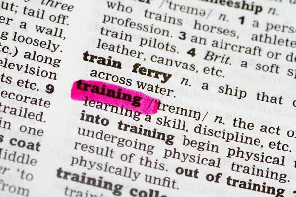 Definizione del dizionario di formazione — Foto Stock